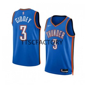 Herren NBA Oklahoma City Thunder Trikot Josh Giddey 3 Nike 2022-23 Icon Edition Blau Swingman